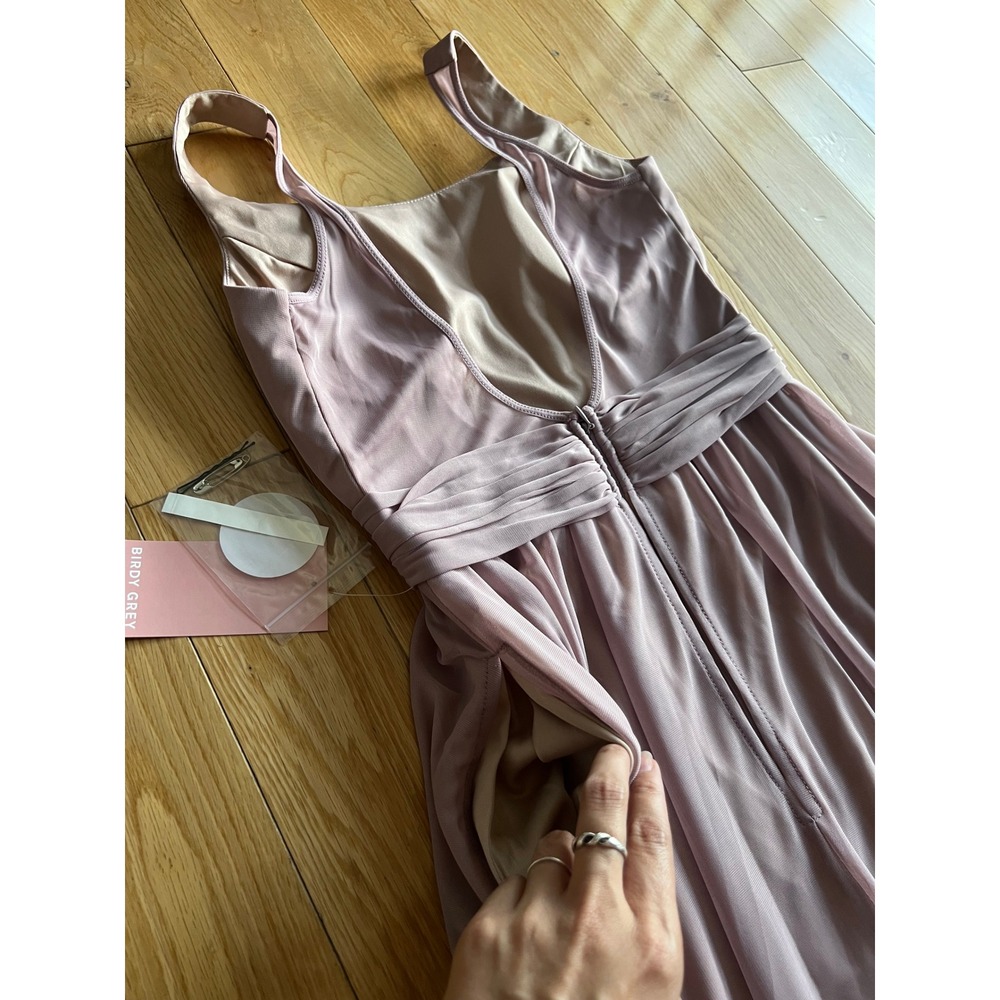 NEW Birdy Grey Jan Dress Mauve Pink Bridesmaid Backless Flowy Womens Size Small - Picture 12 of 12